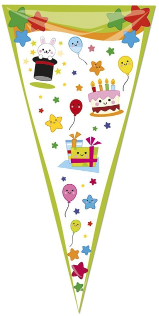 Bolsas 20x40 cm Tarta cumpleaños 100 ud