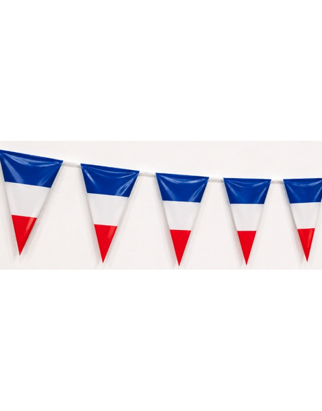 Guirnalda Bandera Francia plastico 25M