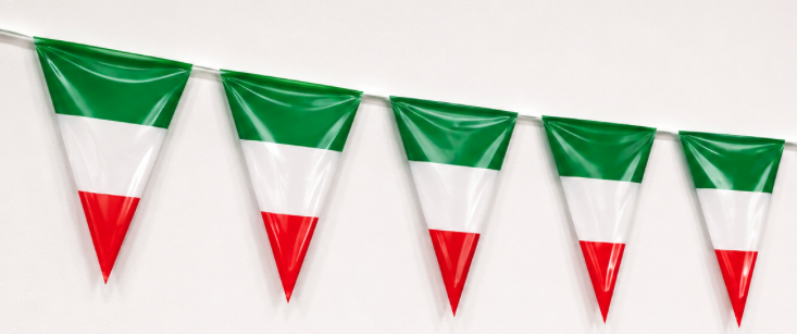 Guirnalda Bandera Italia plastico 25M