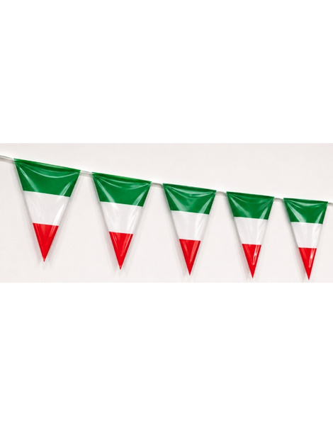 Guirnalda Bandera Italia plastico 25M