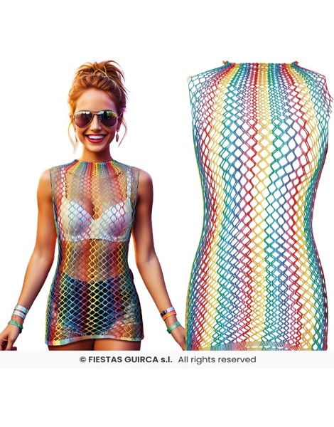 Camiseta rejilla multicolor adulta