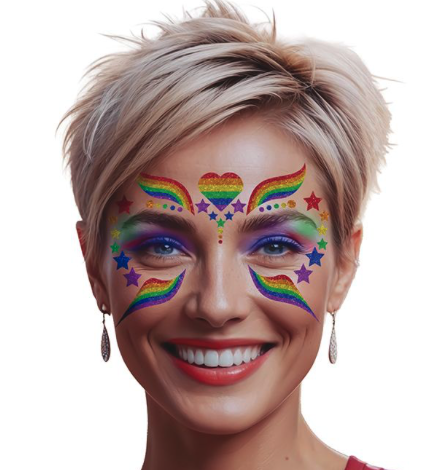 Pegatinas Arcoiris glitter