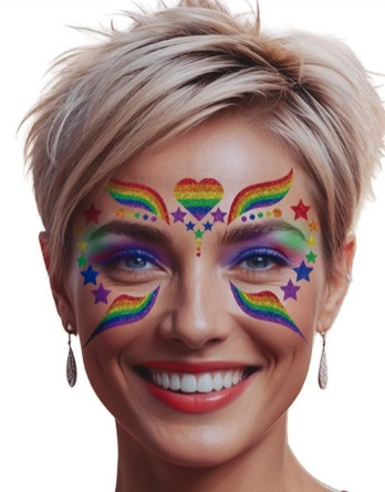 Pegatinas Arcoiris glitter