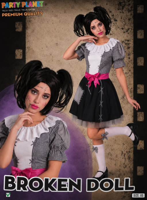 Disfraz Muñeca Rota para mujer