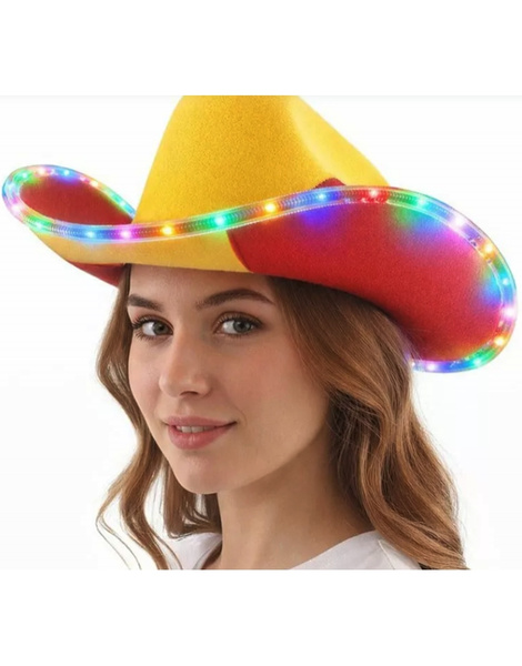 Sombrero vaquero España con luces