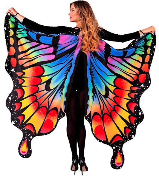 Alas de Mariposa Arco iris 175x140 cms.
