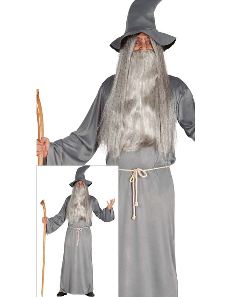 Disfraz Mago gris para hombre T.XL