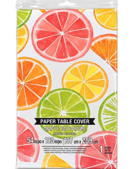 Mantel Citrus papel 137x259 cms.