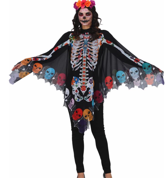 Disfraz Catrina Poncho Adulta