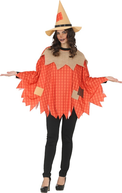 Disfraz Poncho Espantapajaros AD