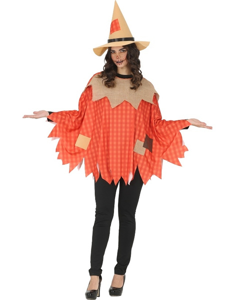 Disfraz Poncho Espantapajaros AD