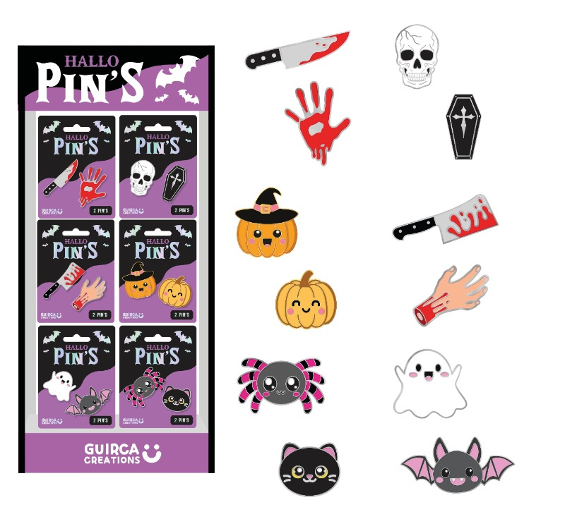 2 pins de halloween surtido