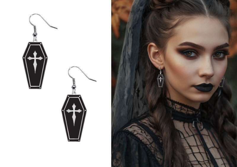 Pendientes Feretro Halloween