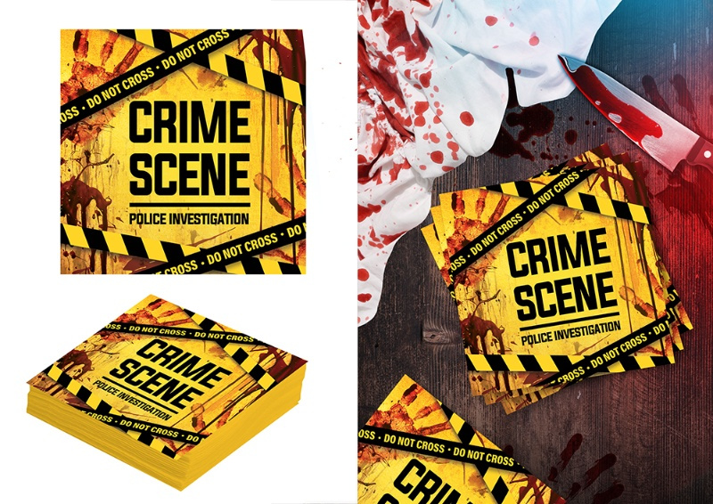 Bolsa 20 Servilletas Crime Scene 16x16