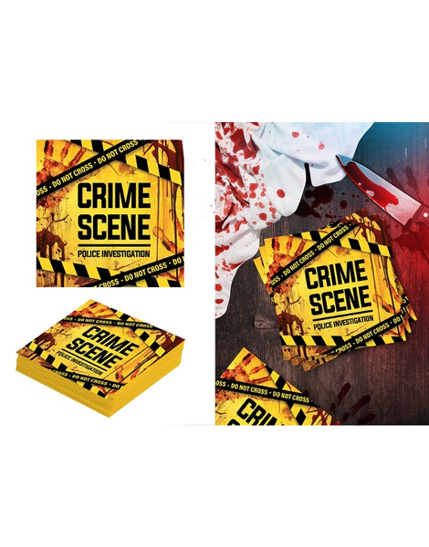 Bolsa 20 Servilletas Crime Scene 16x16
