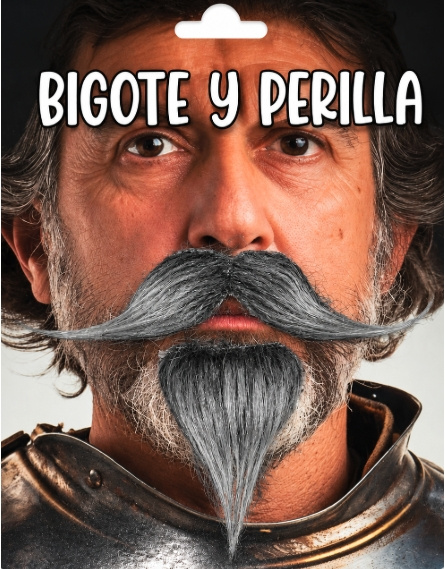 Set Bigote con perilla canoso