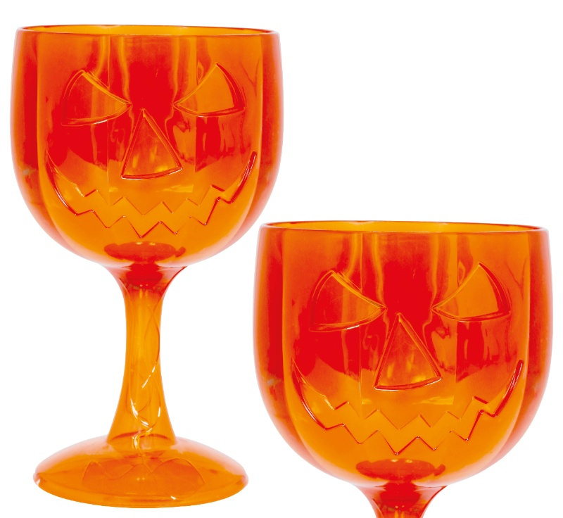 Copa calabaza naranja, pvc, 18 cm