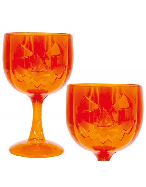 Copa calabaza naranja, pvc, 18 cm