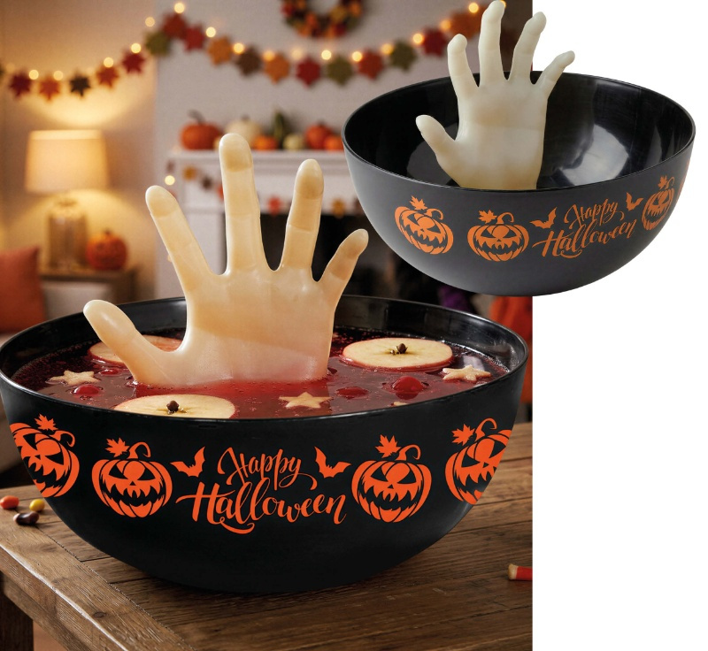Bol Happy Halloween naranja mano 25 cm