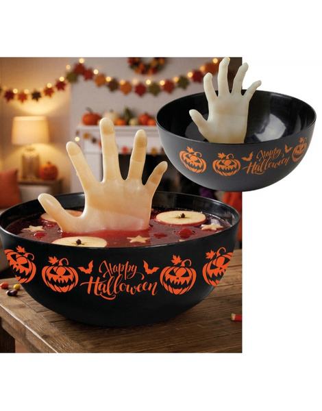 Bol Happy Halloween naranja mano 25 cm