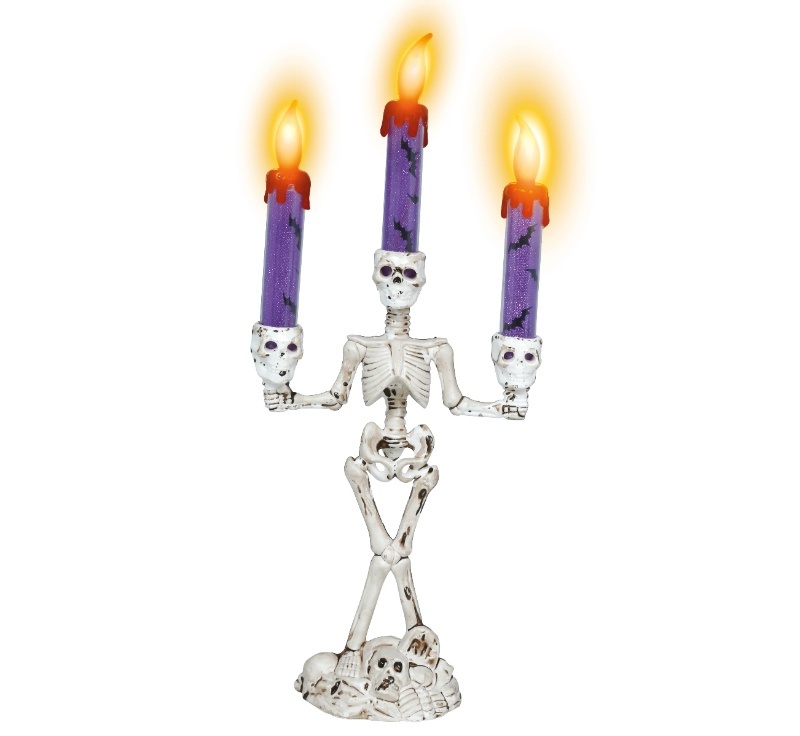 Candelabro Surtido Esqueleto Luz PVC