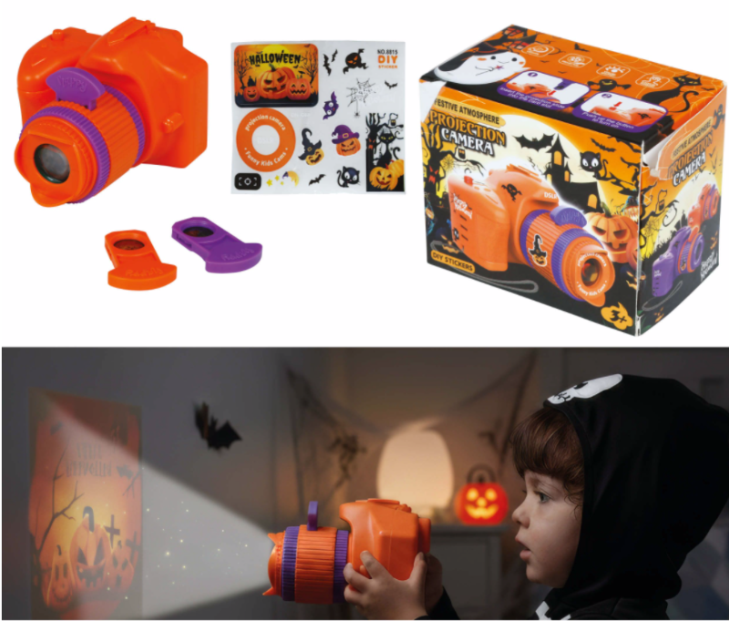 Camara Mini Proyector Halloween, 10 cm