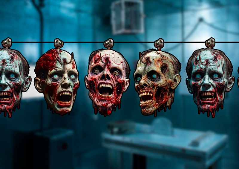 Guirnalda Cabeza Zombie 300x23x16