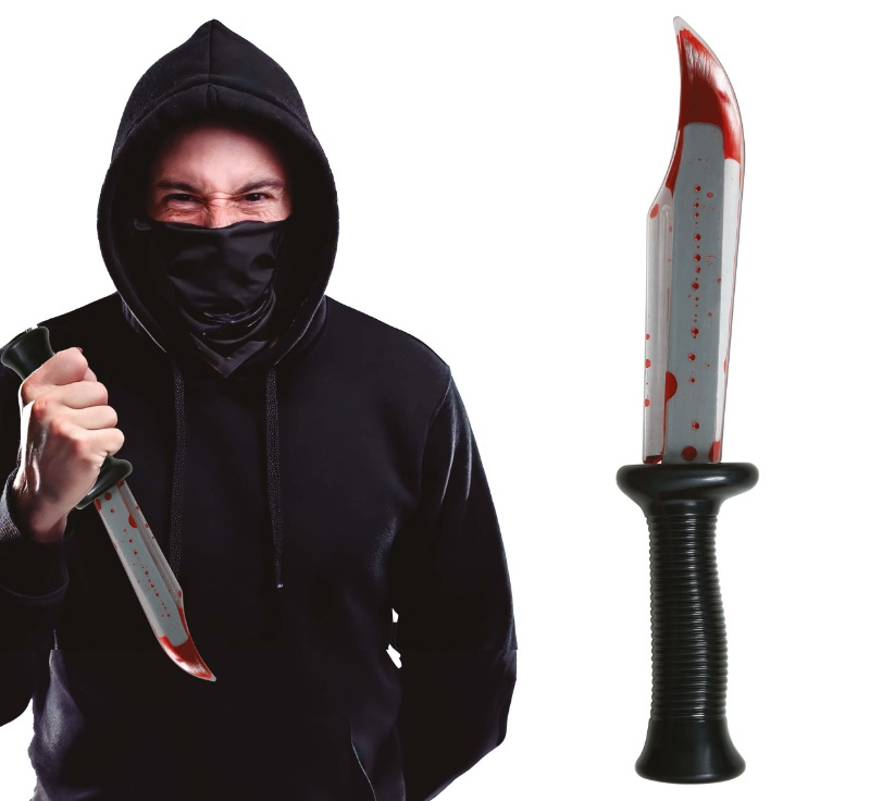 Cuchillo Con Sangre, 34 cm