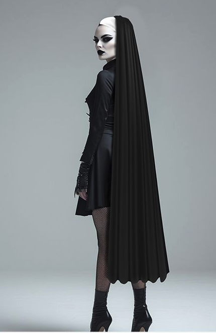 Cofia Larga de Monja, 140 cm