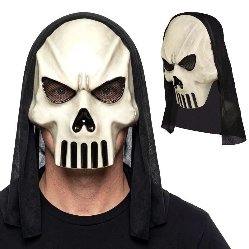 Mascara Calavera Ghost Con Capucha pvc