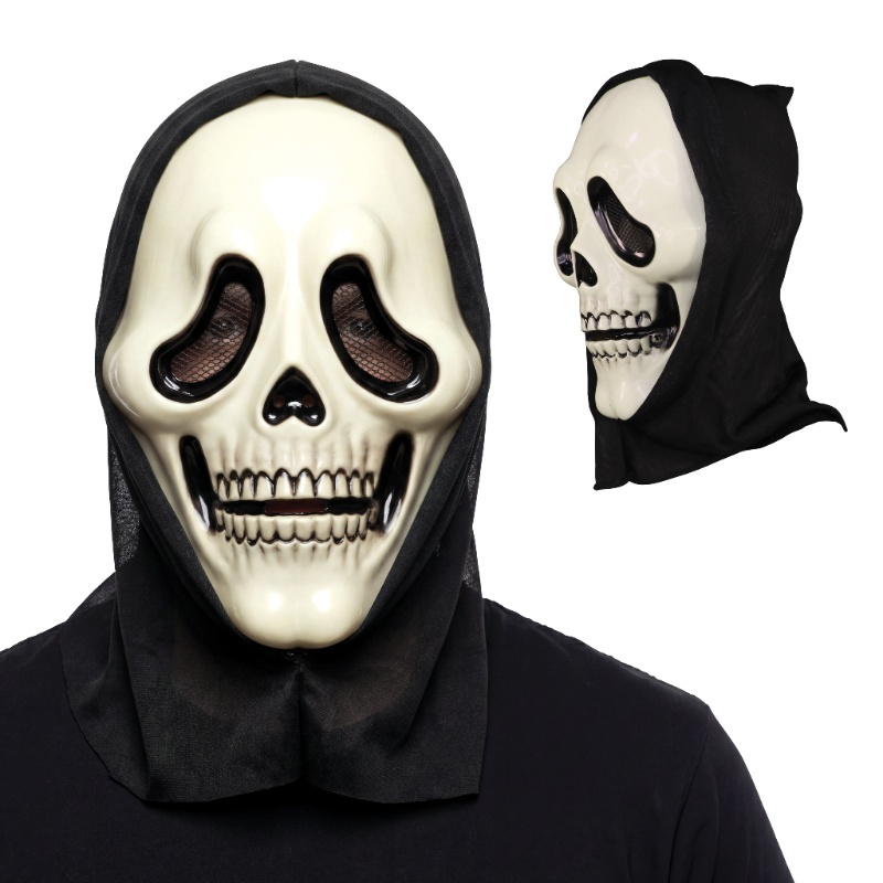 Mascara Calavera Killer Con Capucha pvc