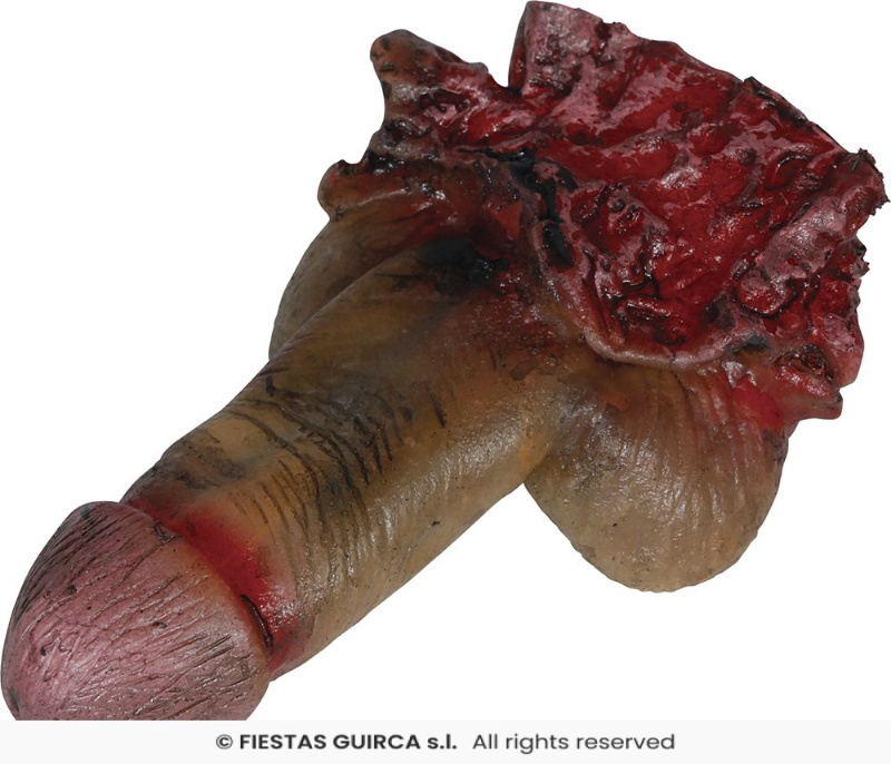 Pene amputado, latex, 12 cm