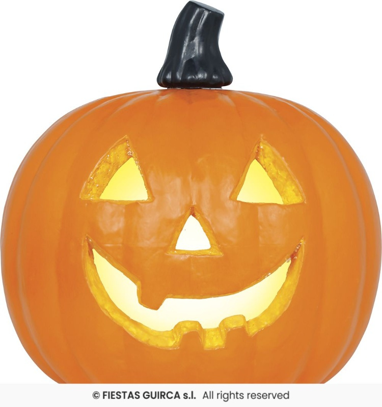 Calabaza con luz intensa, foam, 45 cms