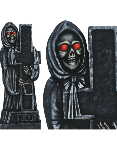 Lapida esqueleto cruz, luz,120x45 cm