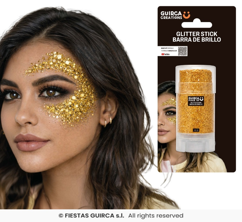 Barra de maquillaje en glitter