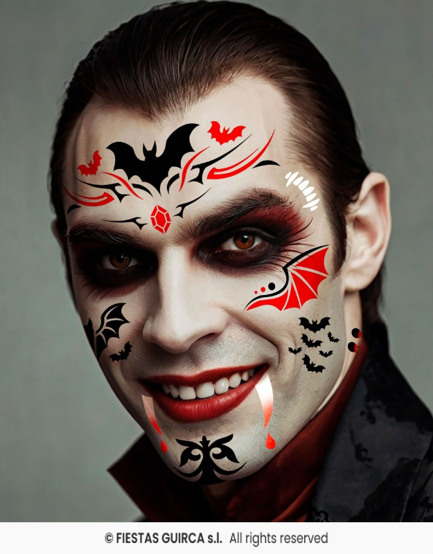 Plantilla maquillaje vampiro 14x20 cms