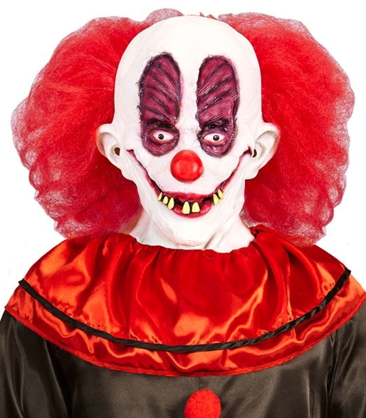 Máscara Goofy Payaso Con Pelo y Cuello