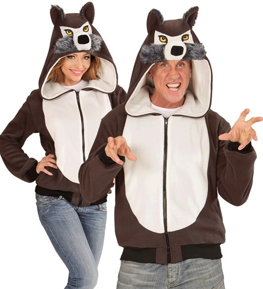 Disfraz Lobo con capucha  sudadera TL/XL