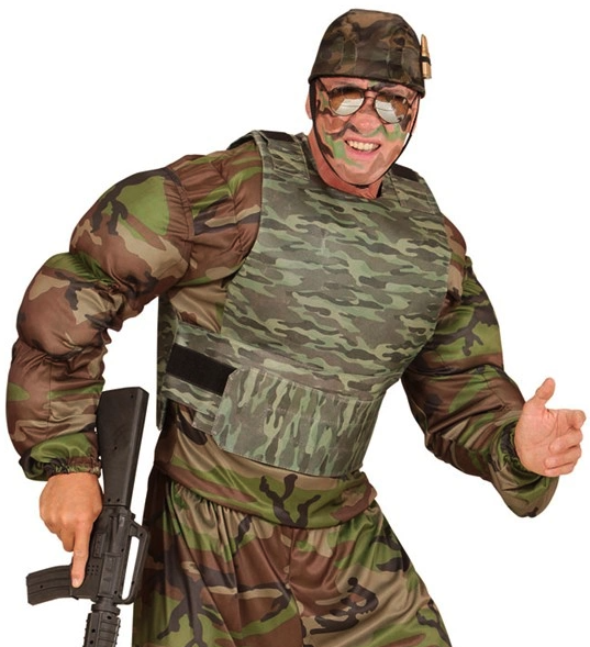Chaleco antibalas camuflaje adulto