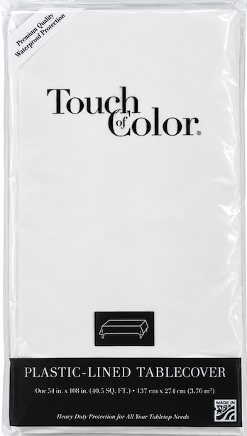 Mantel Blanco plastificado 137x274 cms