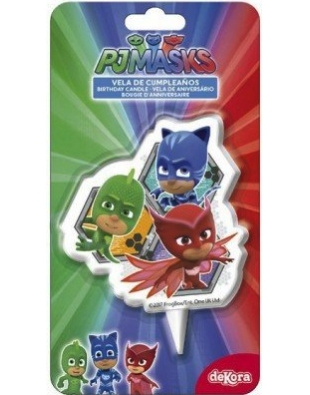 Velas 2D Pjmasks 10 cms