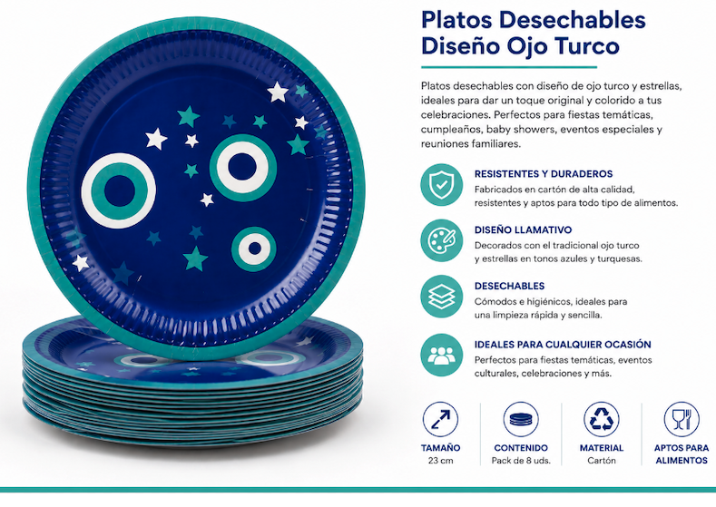 8 Platos Masallah 23cms OFERTON