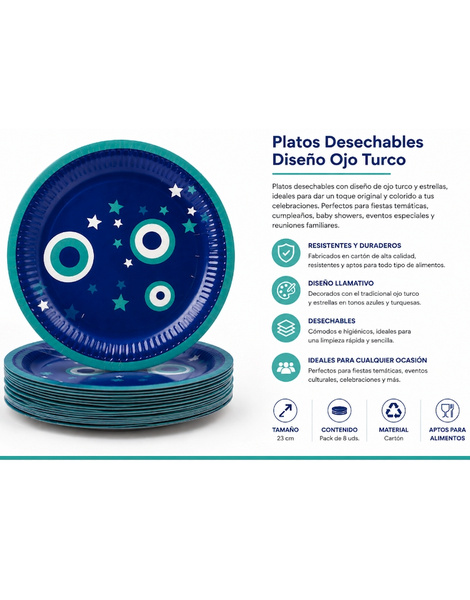 8 Platos Masallah 23cms OFERTON
