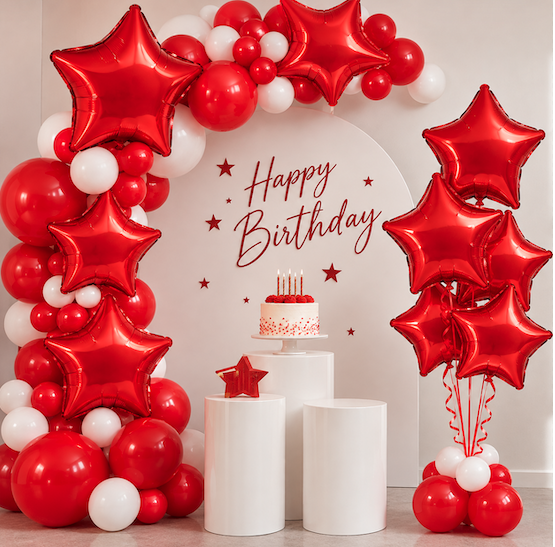 Globo Foil Estrella Roja  91 Cms