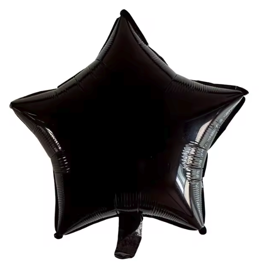 Globo Foil Estrella Negra 50 Cm