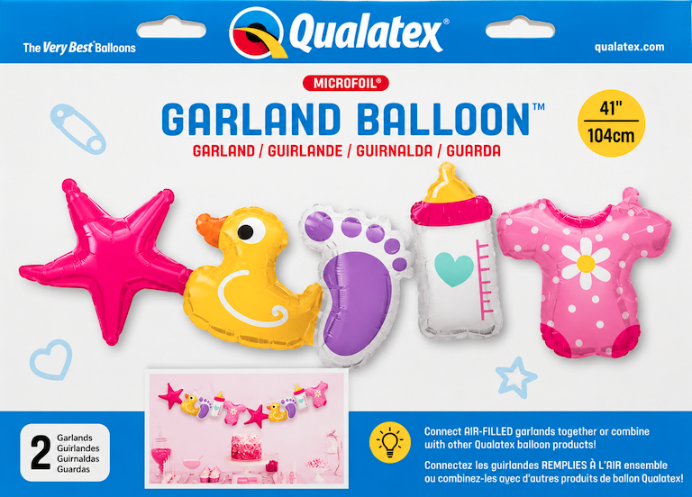 Globo Guirnalda Bebés 104cms. qualatex