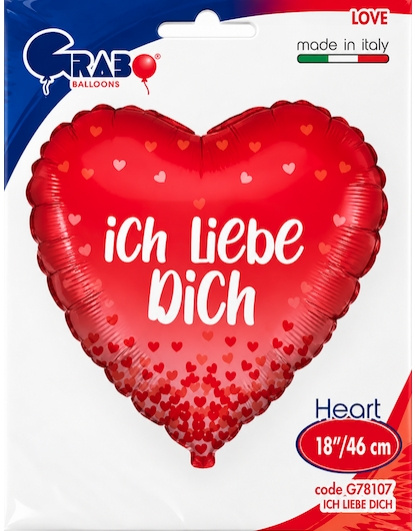Globo Corazon Ich Liebe Dich 46cms