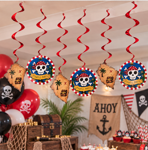 6 Colgantes Espirales  Pirata