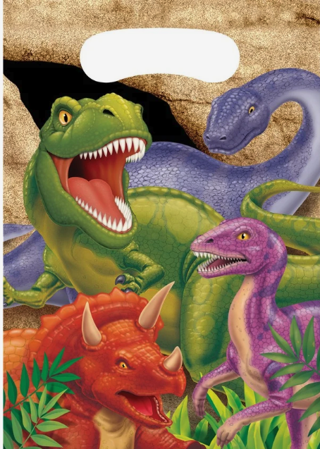 8 Bolsa Dinosaurios 16x23 cms.