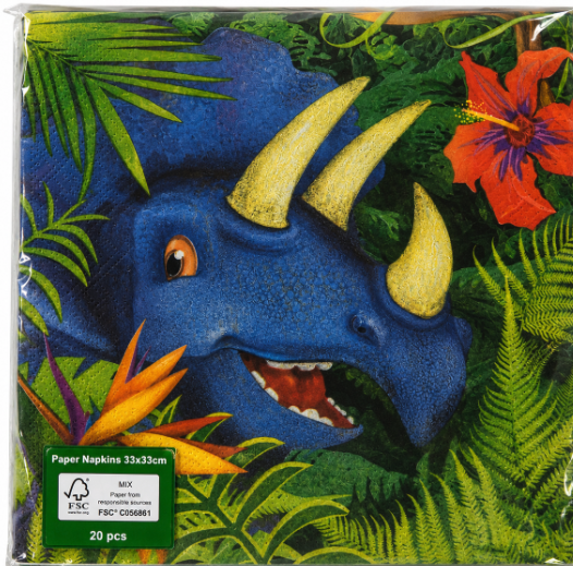 Servilletas Dinosaurios desechables